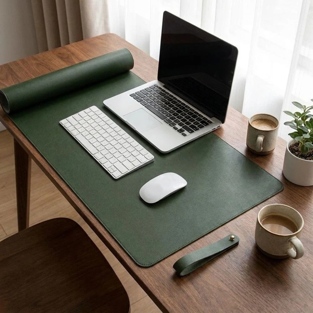 Tapete de mesa de couro sintét - Leather Desk Pad avaliação e preço